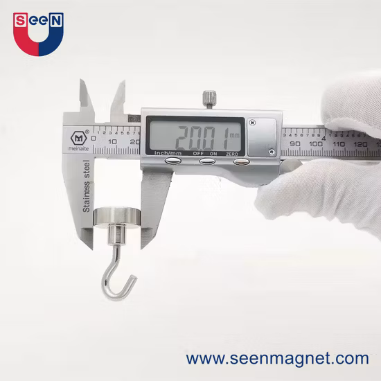 강한 자력을 지닌 작업장용 E20mm 네오디뮴 자석 강철 후크