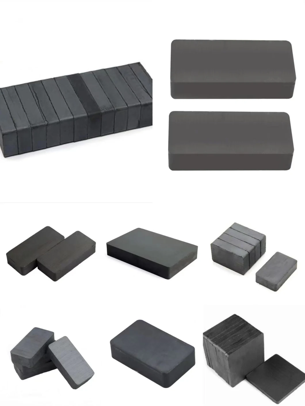 Strong Magnetic Rectangular Permanent Magnet Block Ferrite Magnet