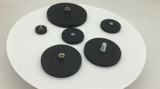 나사산이 있는 고무 코팅 NdFeB 포트 자석